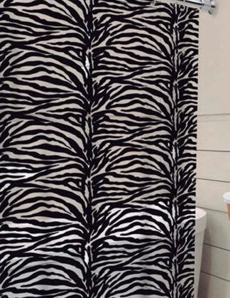 Cortina de Box Inteira – Estampa Zebra Preto