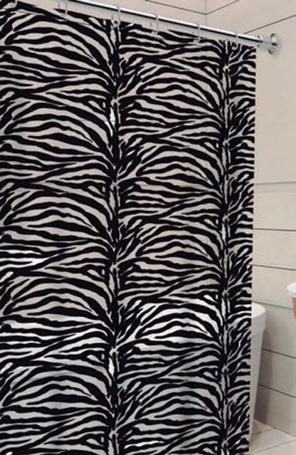 Cortina de Box Inteira – Estampa Zebra Preto