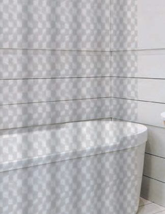 Cortina de Box com Ilhós - Estampa 3D Translúcido