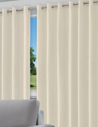 Cortina Black-Out Bege com Ilhós